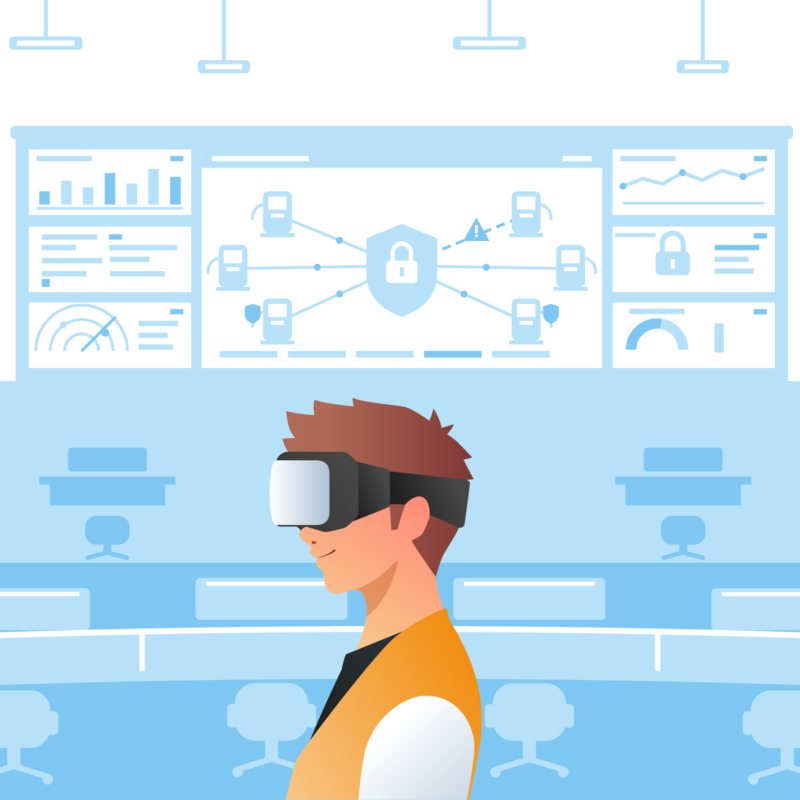 Horizon Europe Partner VR and Cybersecurity control room